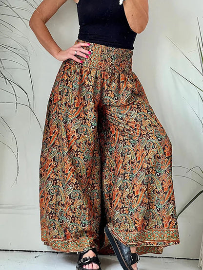 Eva - Airy wide vintage pants in Ibiza style