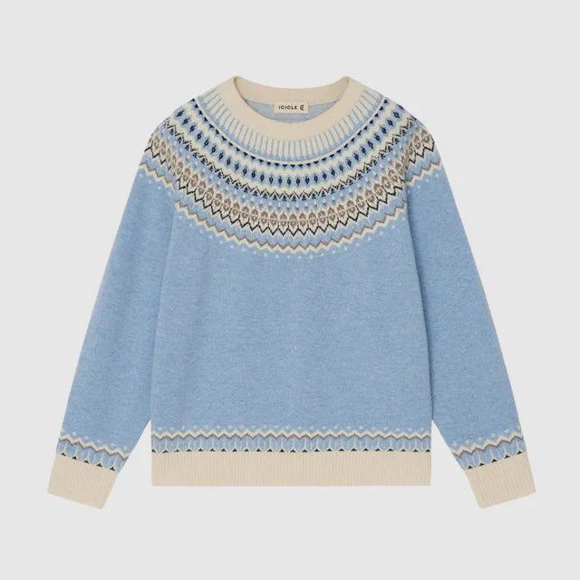 Women's vintage-inspired nordic sweater