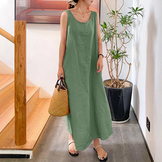 Sleeveless Lightweight Loose Fit Maxi Dress