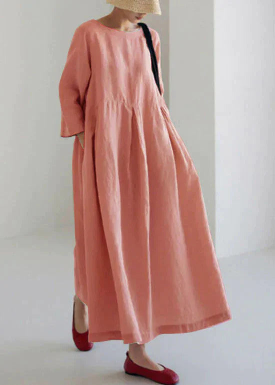 Breezy Loose Fit Long Sleeve Maxi Dress