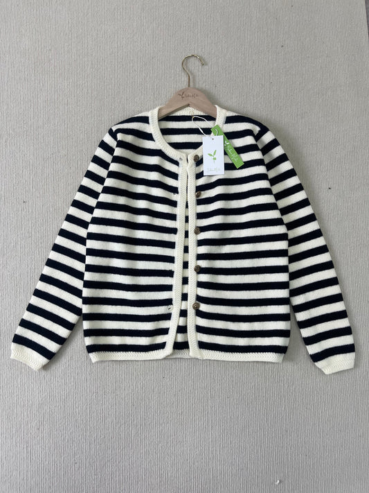 Striped Long-Sleeved Two-Piece Pullover Sweater