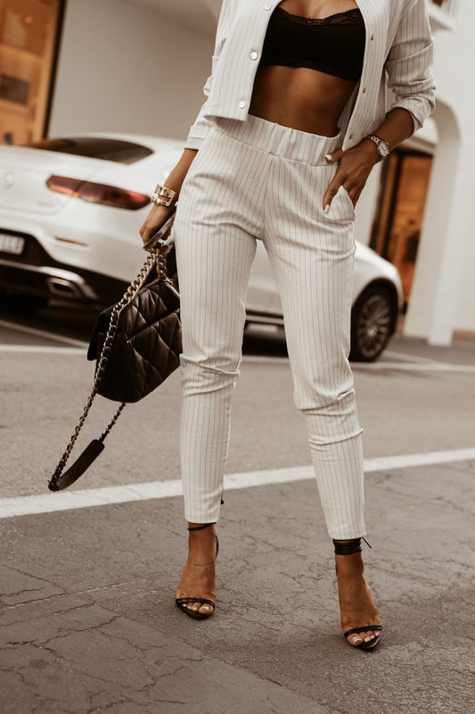 Luxurious Striped Comfortable Striped Pants