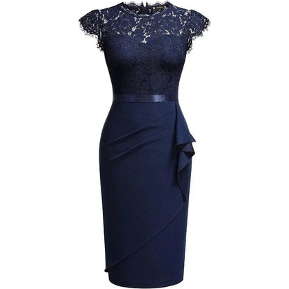 Women's Elegant Lace Bodycon Dress - Formal Partywear, Office, Evening Fashion