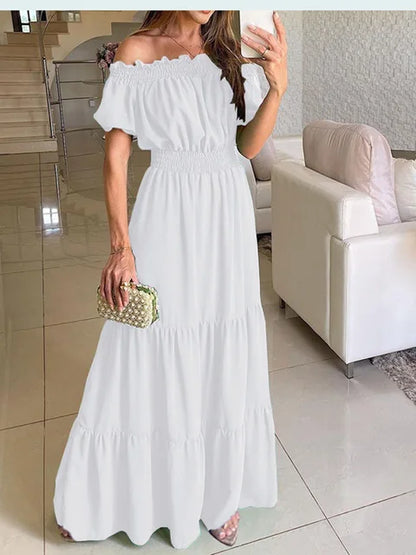 Women's Boho Maxi Dress Elegant Summer Beach Party Dress
