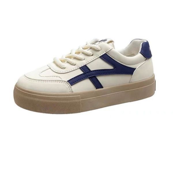 Women's Casual Sneakers - Chunky Rubber Sole - Lace-Up - Breathable Stylish Design