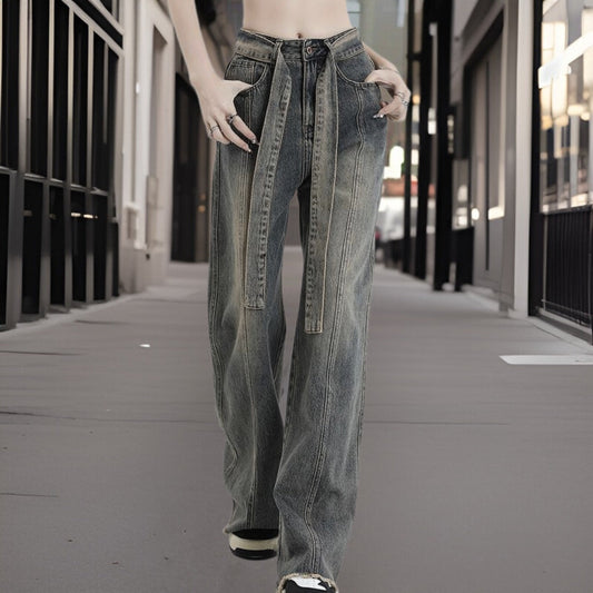 Relaxed Fit High-Waisted Wide-Leg Jeans