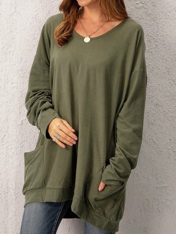 Bertha - casual loose round neck long sleeve sweatshirt