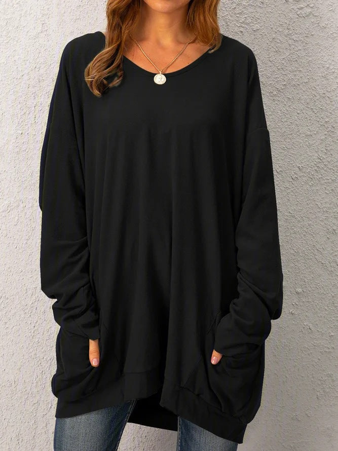 Bertha - casual loose round neck long sleeve sweatshirt