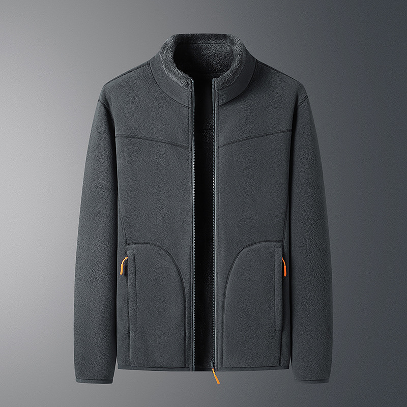 Double-Sided Fleece Velvet Cardigan Jacket