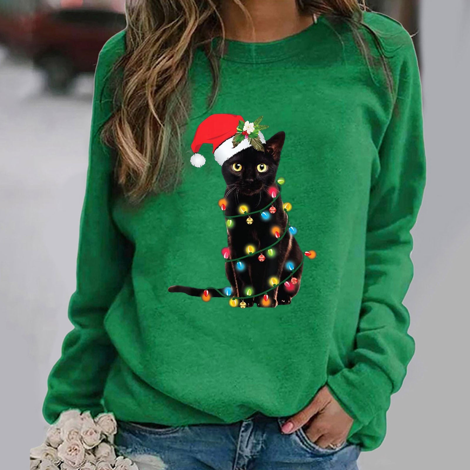 Relaxed Fit Cotton Blend Graphic Sweatshirt 