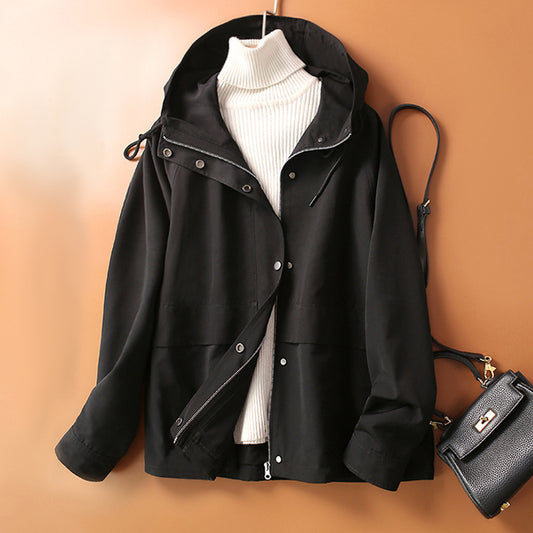 Lightweight Relaxed Fit Hooded Trench Coat