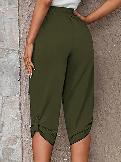Tara - roll tab capris pants