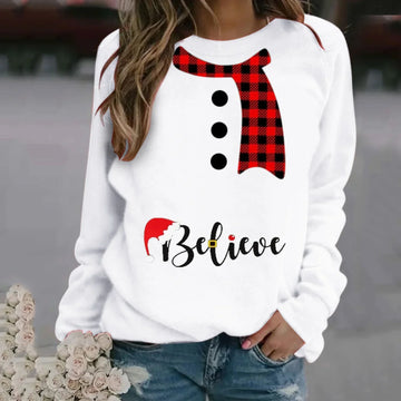 Women's christmas round neck sweatshirt