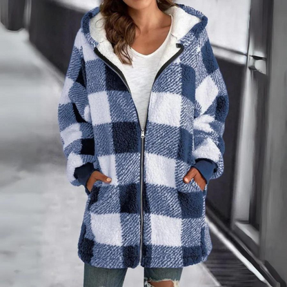 Women's oversized winter hooded jacket