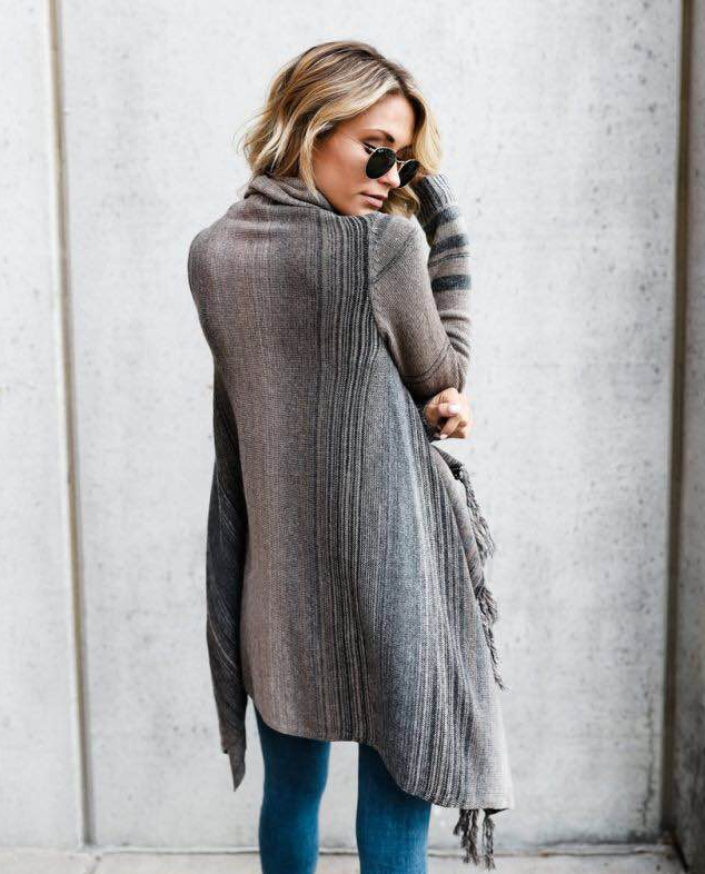 Women's mid-length slim fit slash sweater