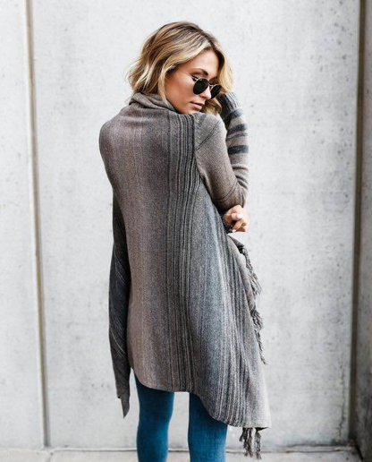 Women's mid-length slim fit slash sweater