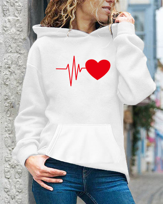 Relaxed Fit Cotton Blend Hooded Sweatshirt 