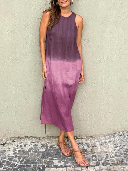 Women's Maxi Dress - Sleeveless Flowing Fit - Lightweight Casual Elegant