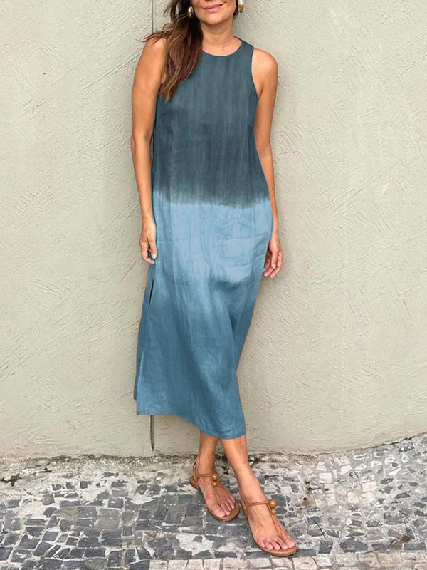 Women's Maxi Dress - Sleeveless Flowing Fit - Lightweight Casual Elegant