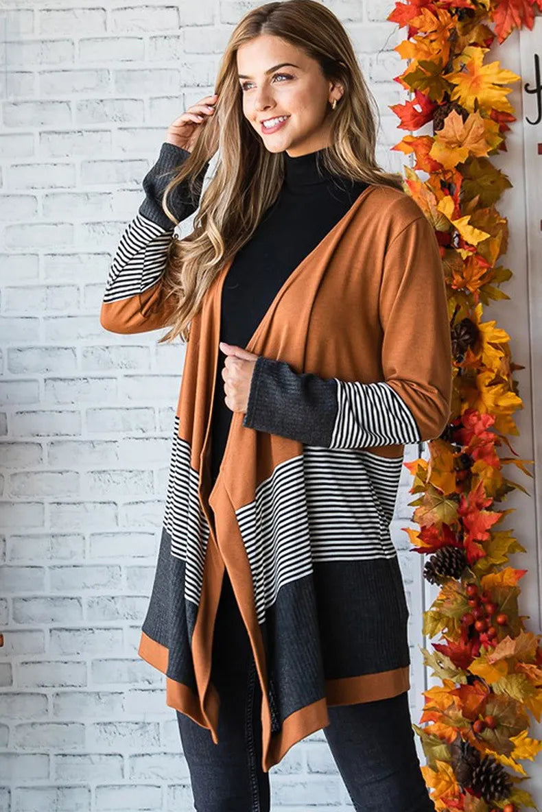 Striped Knitted Cardigan