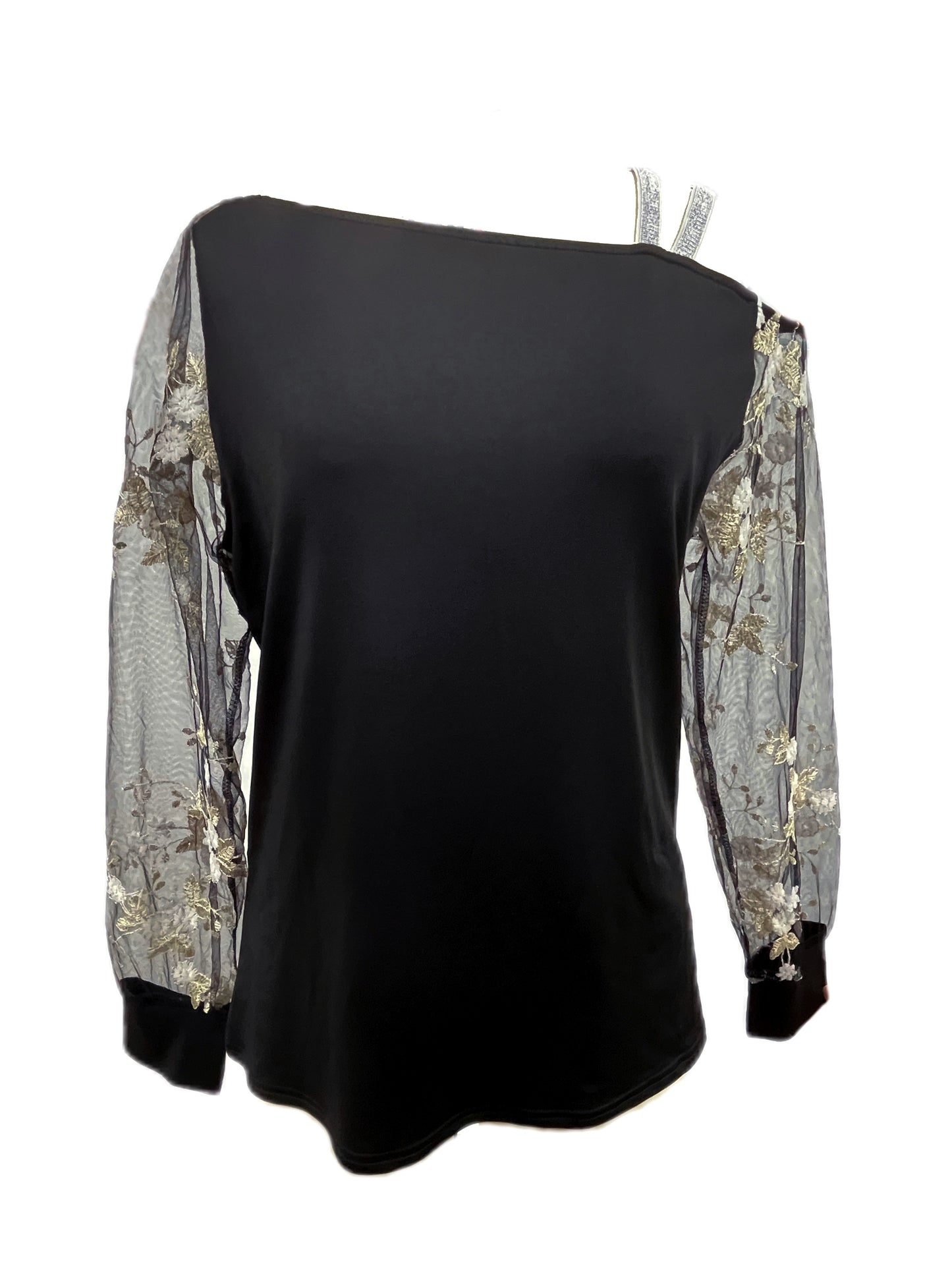 Elegant off-shoulder long-sleeved top for women