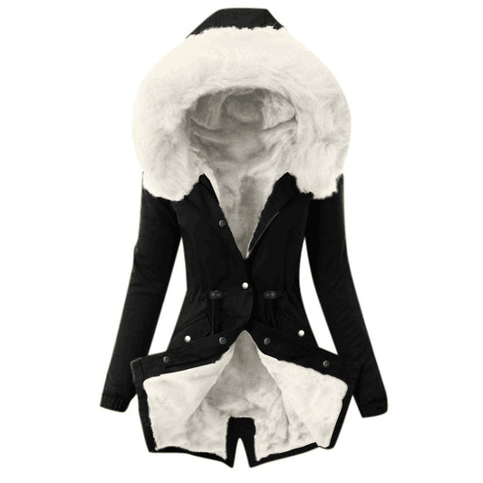 Padded Plush Lined Hooded Jacket