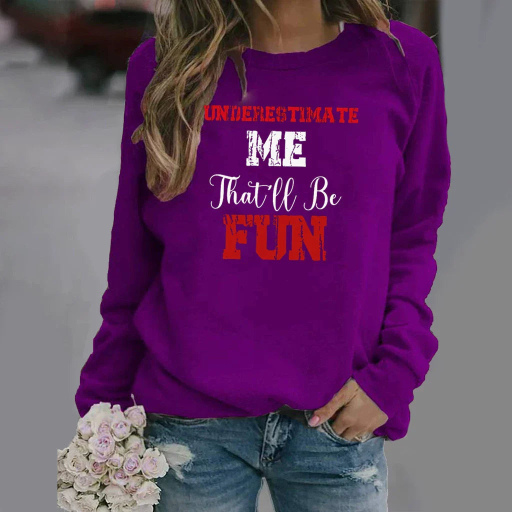 Relaxed Fit Letter Print Cotton Blend Sweatshirt 