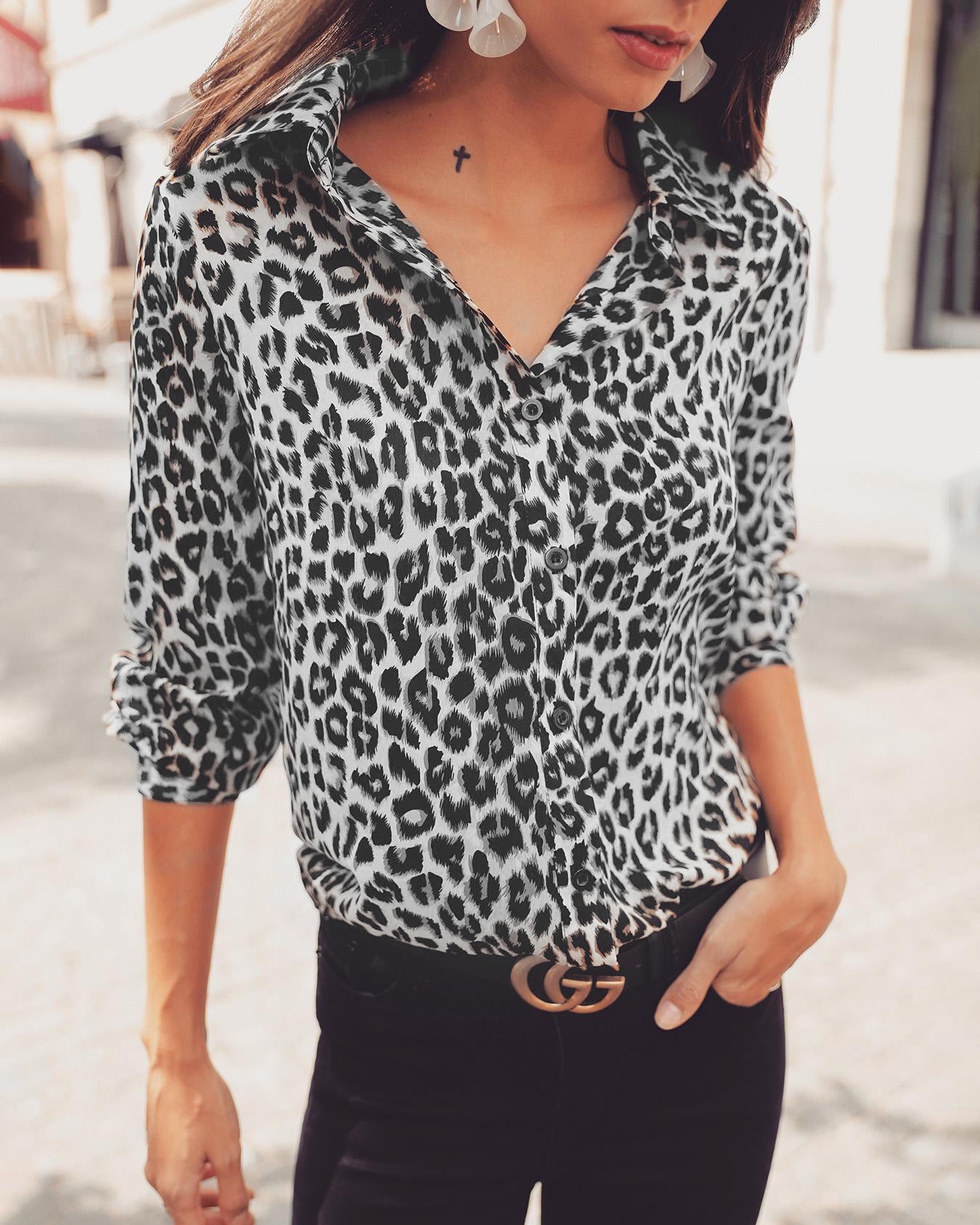 Leopard Print Blouse