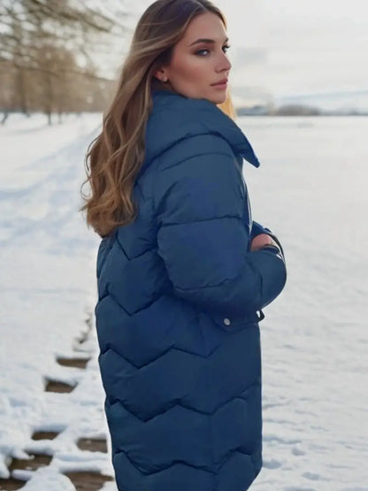 Women's thickened hooded winter coat