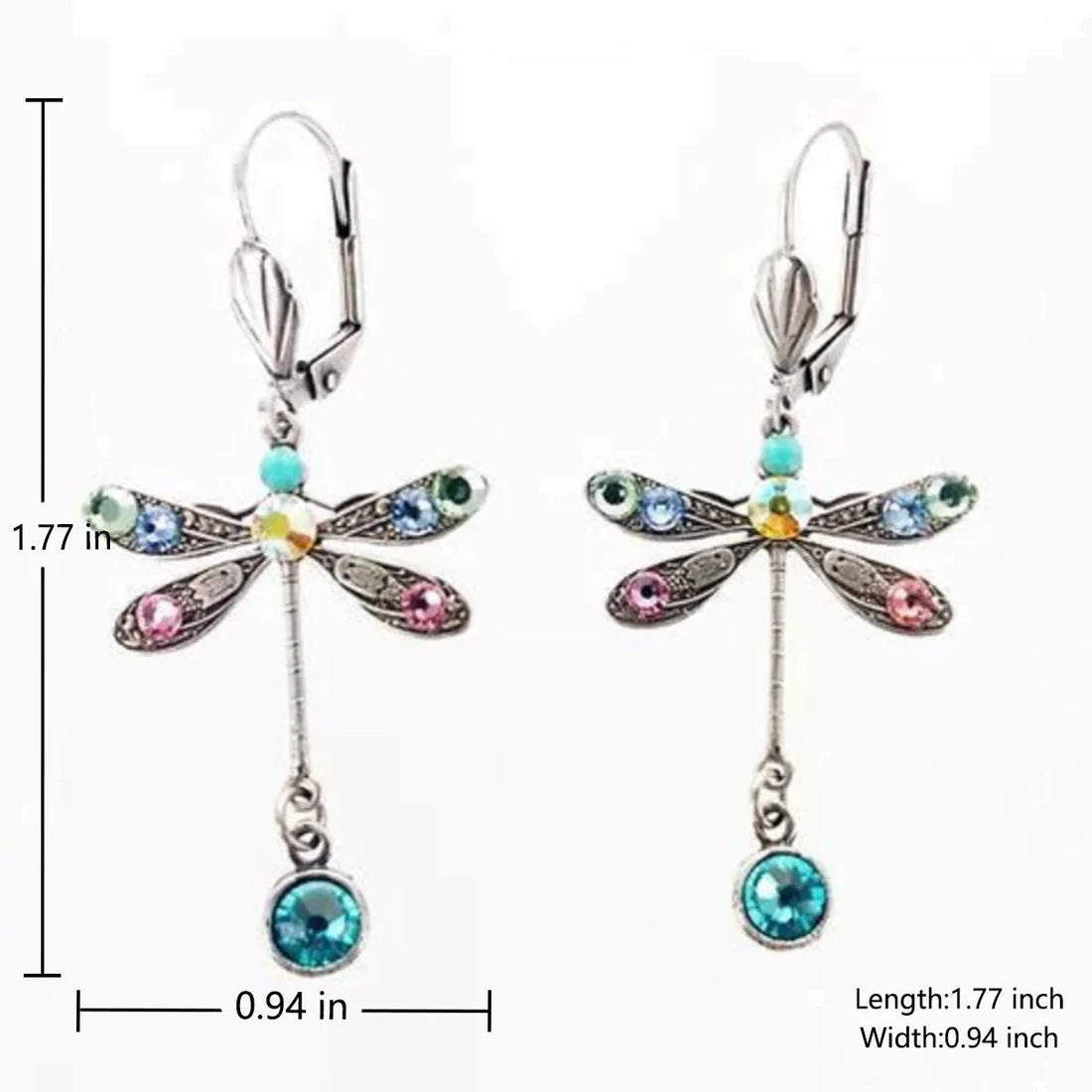 Elegant sculpted dragonfly earrings