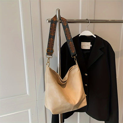 Women large capacity pu bucket bag