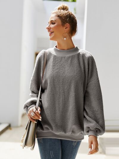 Rolyn - mock neck dropped shoulder sweatshirt