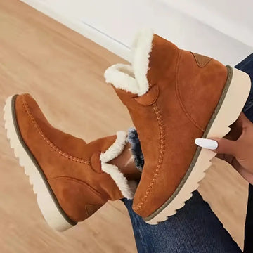 Women's faux suede snow retro cotton boots