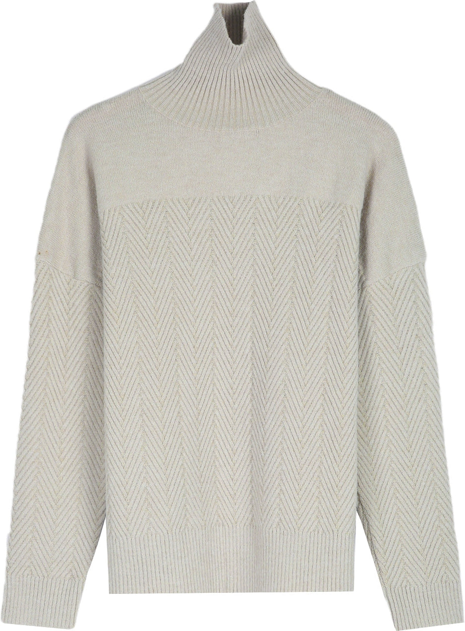 Women's high neck long sleeve sweater
