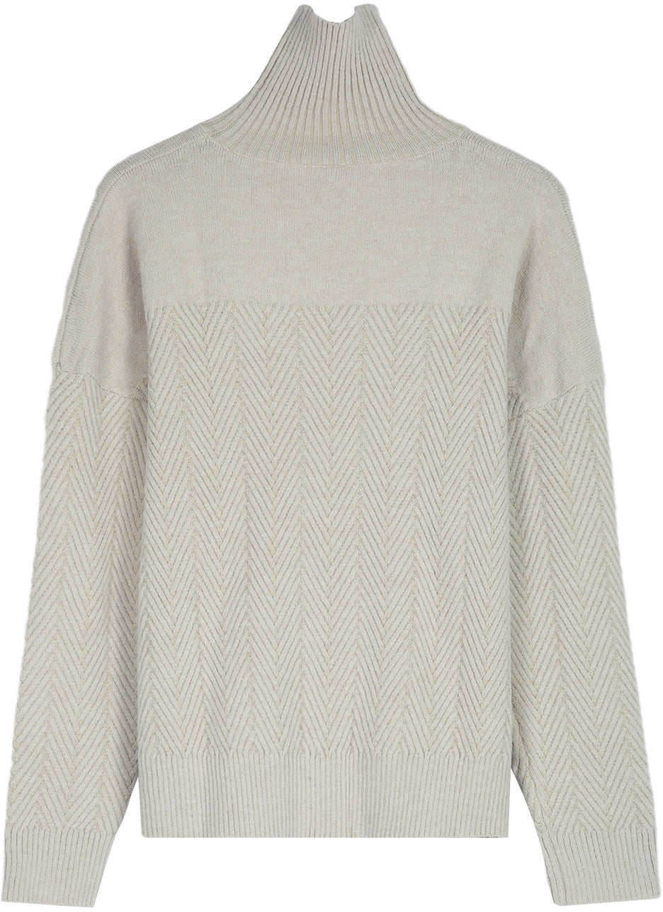 Women's high neck long sleeve sweater