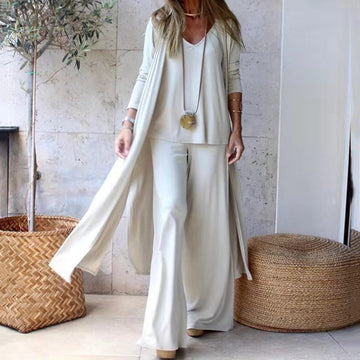 Women's three-piece cardigan set