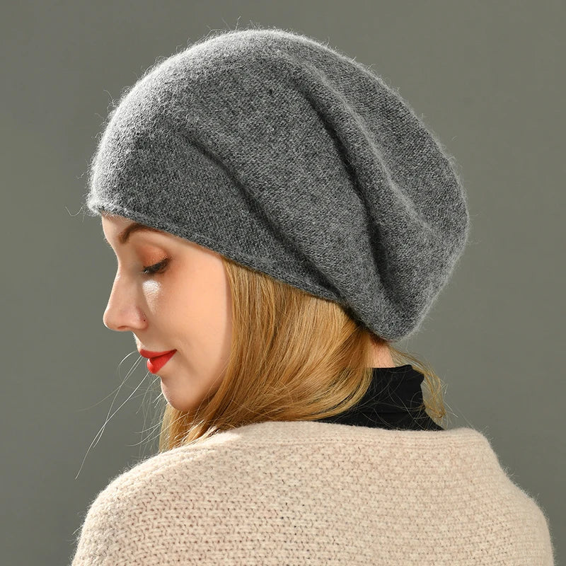 Sienna Slouchy Fit Beanie | Cuffed Brim Fine Knit Beanie