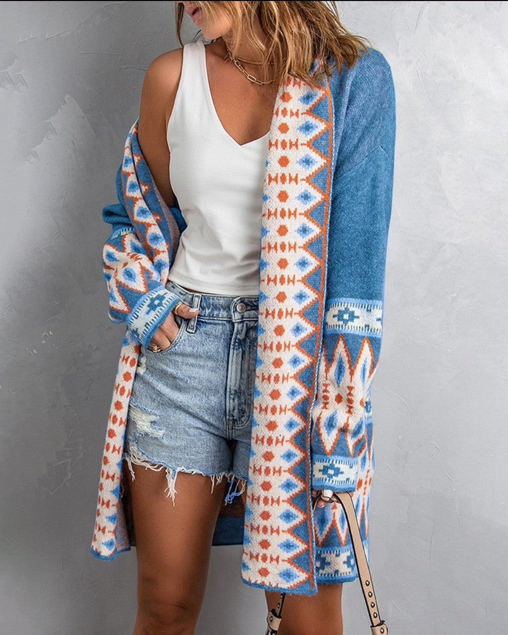 Printed Cardigan