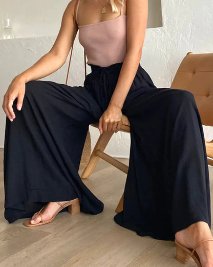 Women's high waist wide leg pants