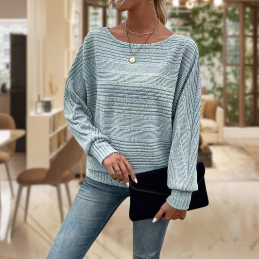 Chic Striped Knit Pullover Sweater
