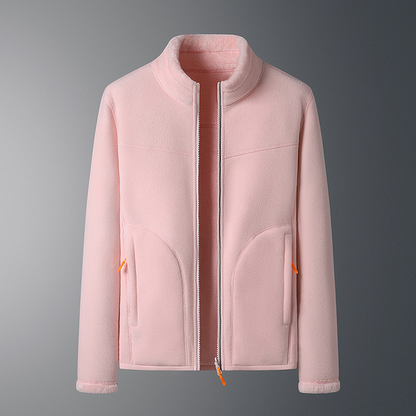 Velvet double-sided polar fleece cardigan jacket for women