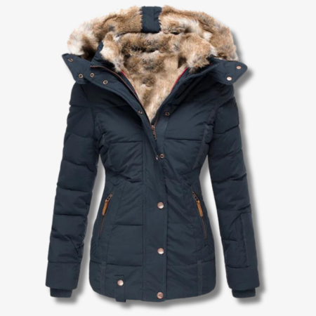 Women's warm jacket with hood