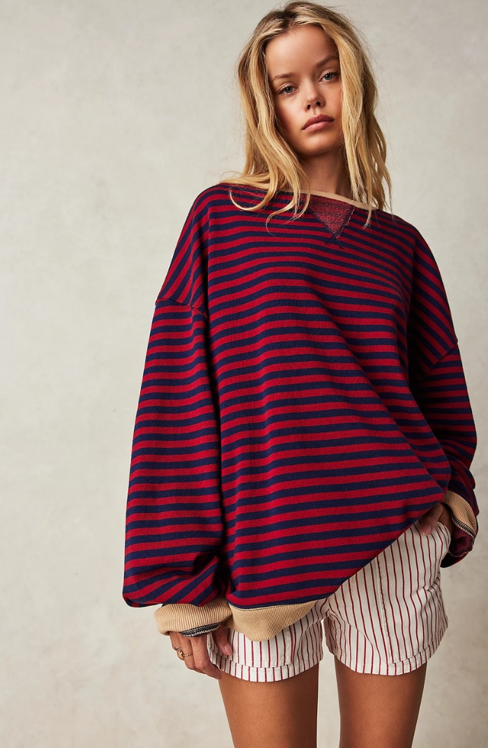 Classic striped sweater for women