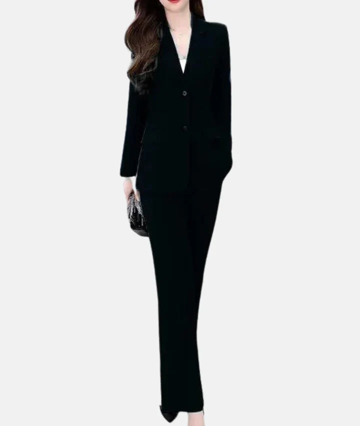 Women's elegant pantsuit with tailored blazer