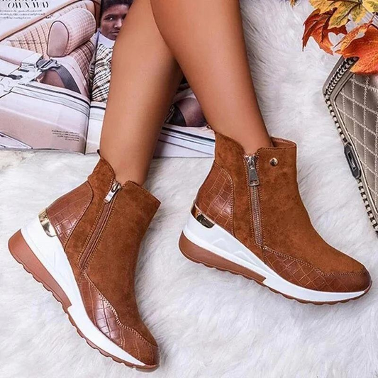Retro Zipper Boots