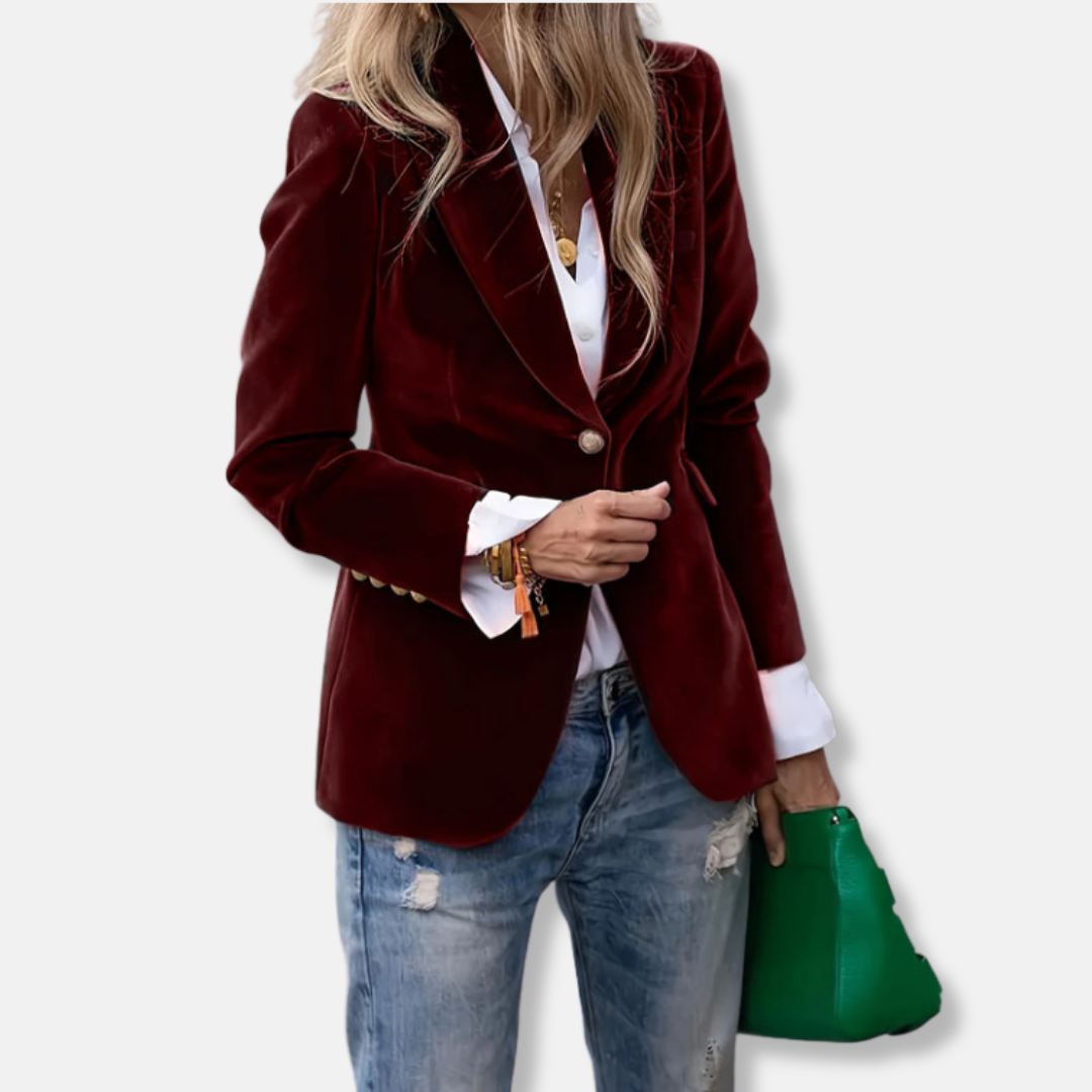 Women’s Blazer - Velvet - Slim Fit - Notch Lapel