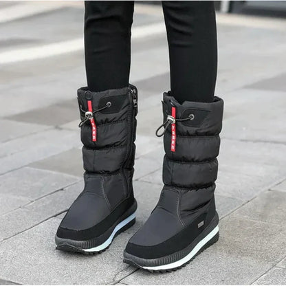 Waterproof fur-lined snow boots for women