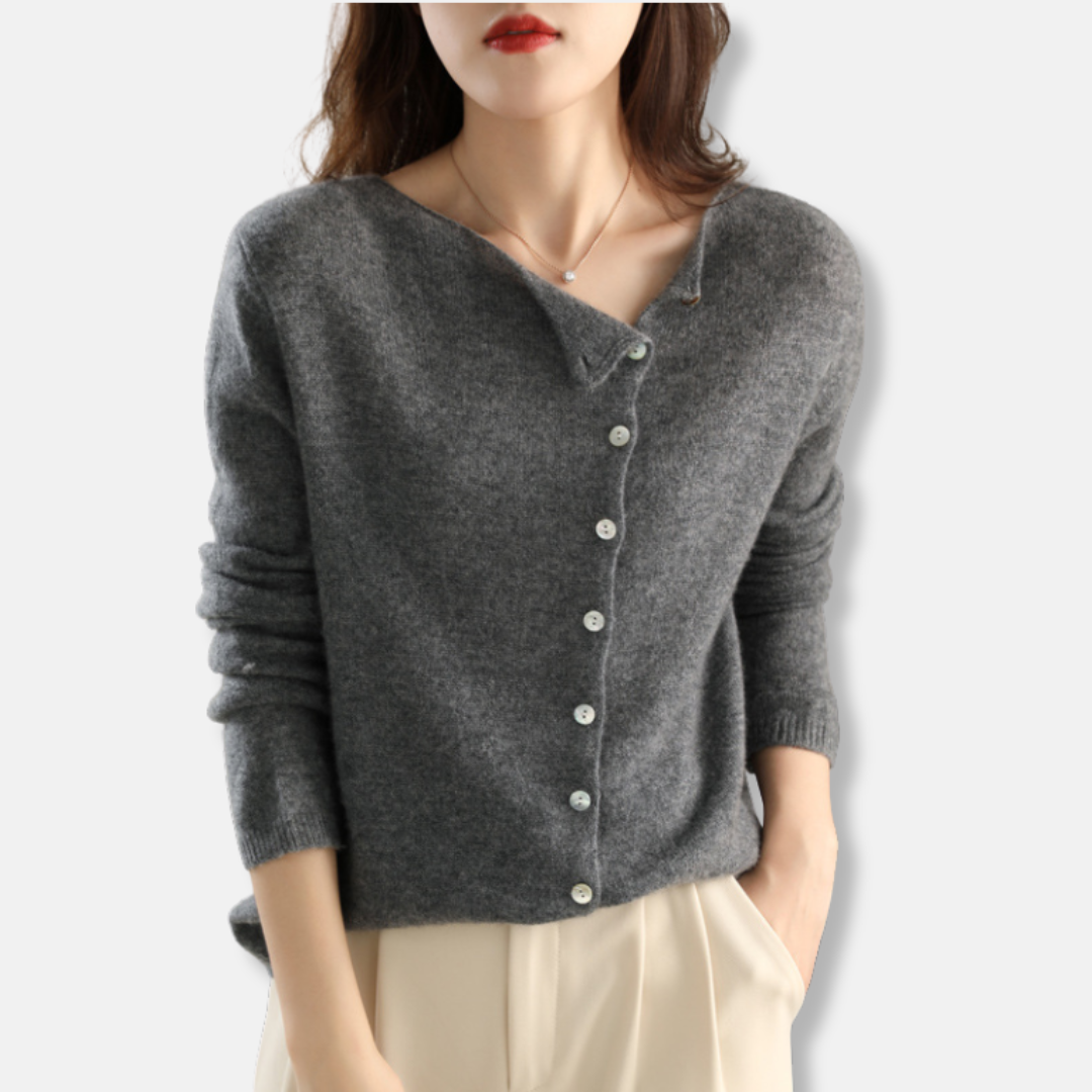 Wool Blend Relaxed Fit Knitted Cardigan 