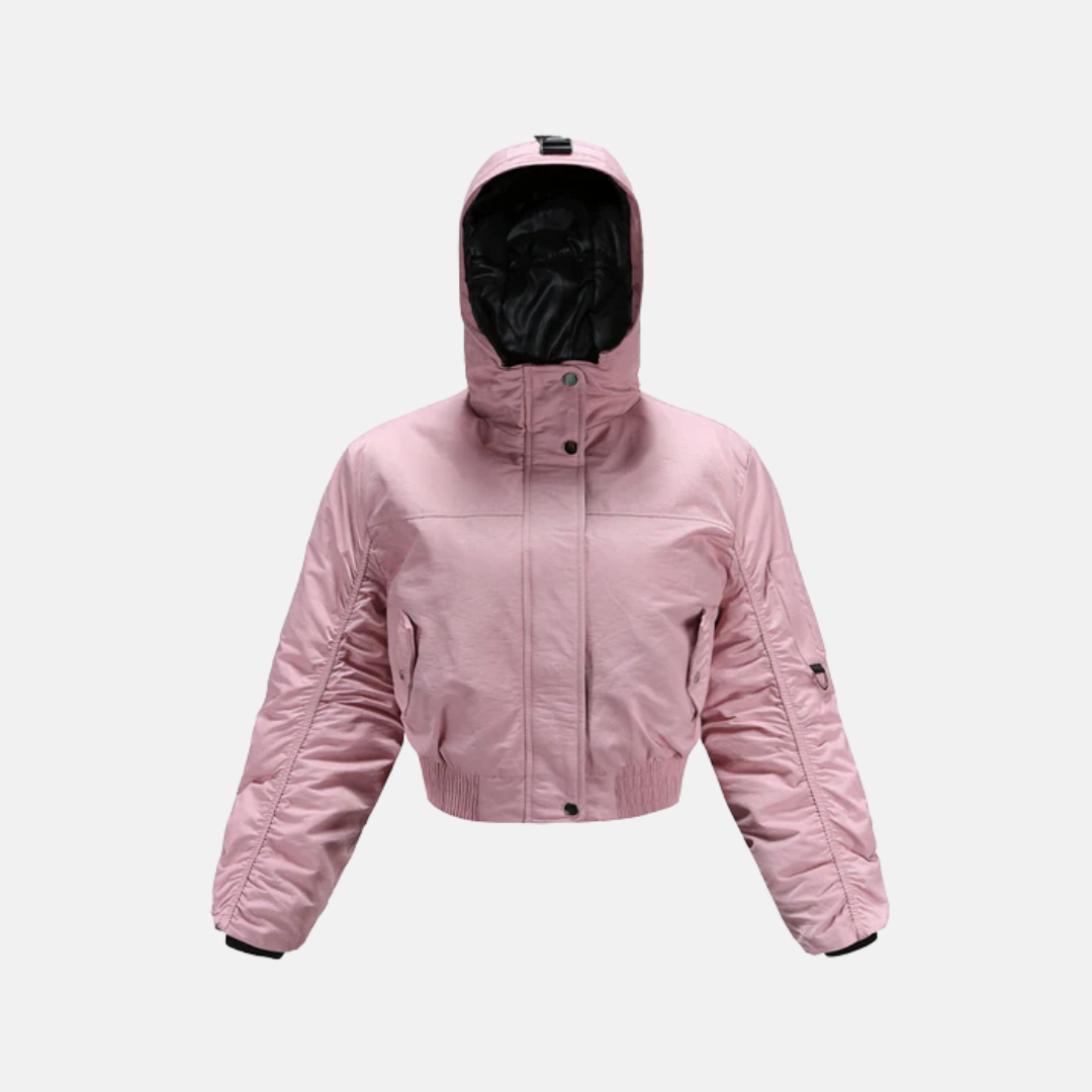 Lightweight Hooded Cropped Coat 