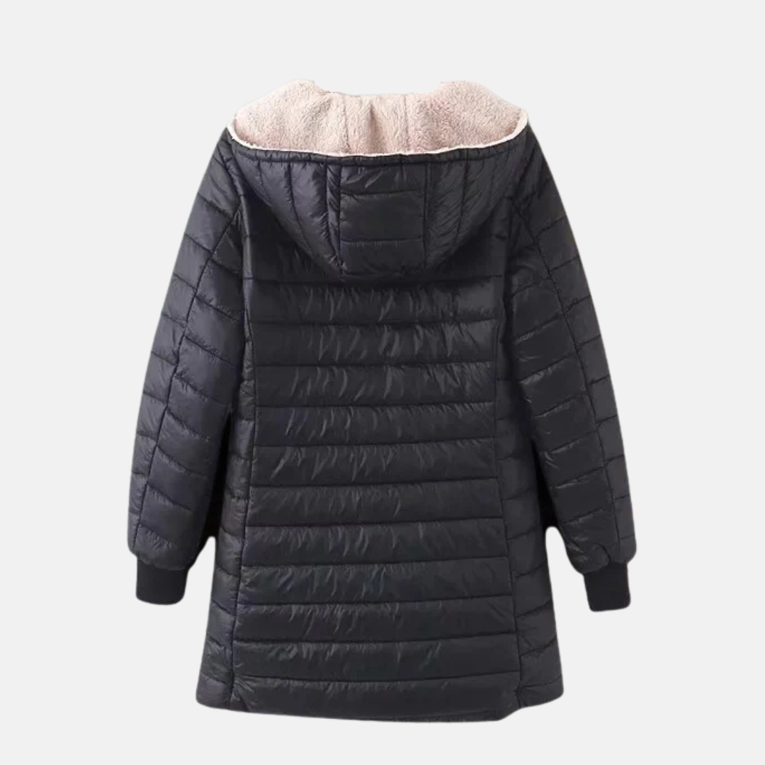 Fleece Lined Relaxed Fit Hooded Coat 
